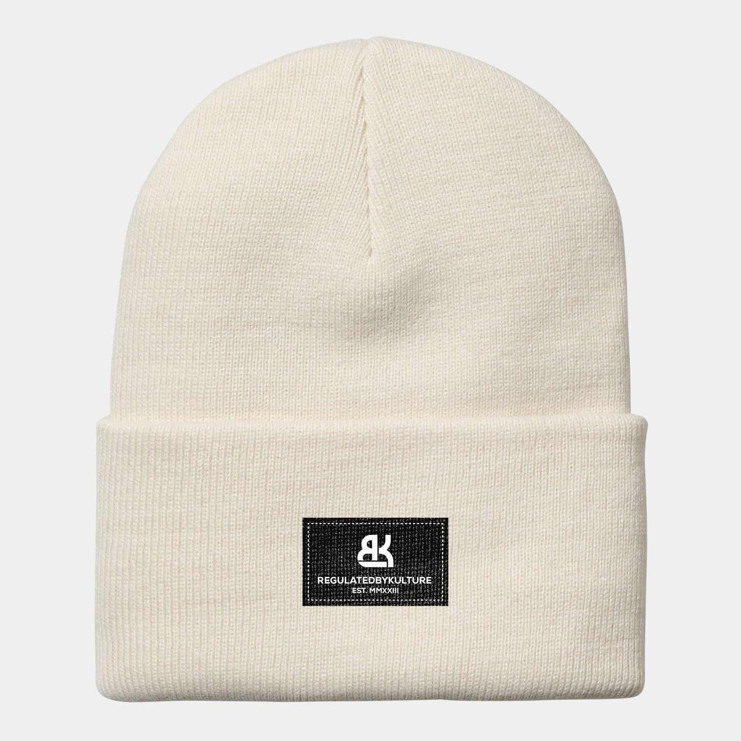 Beanie - apricot w/woven label