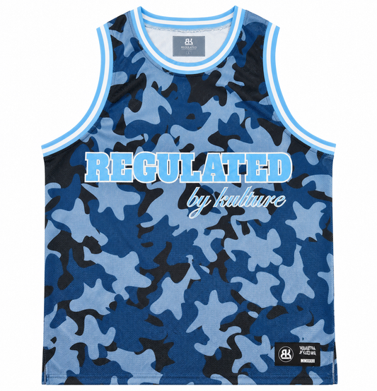 Mesh Tank Jersey - Blue Camo