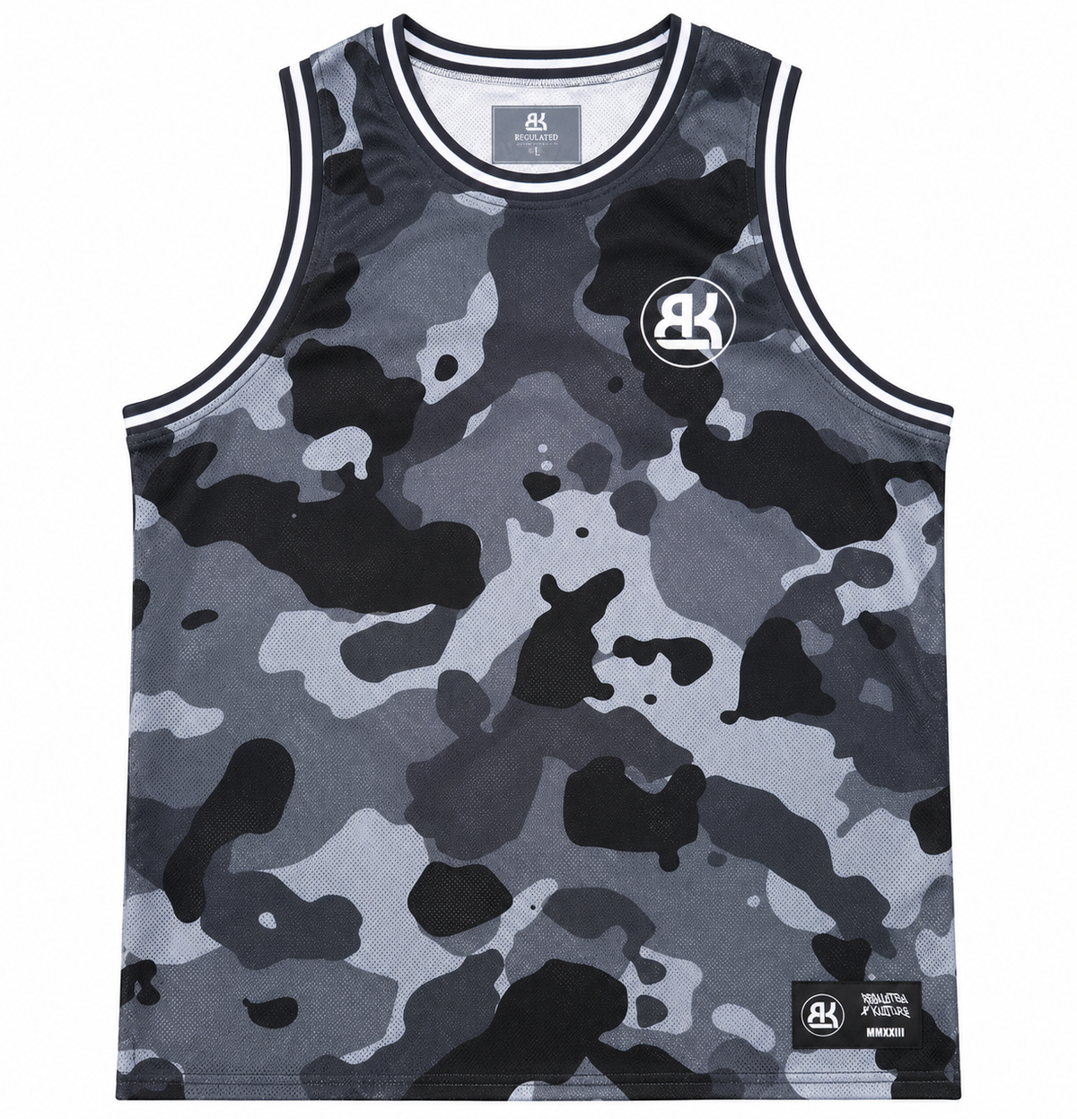 Mesh Tank Jersey - Black Camo