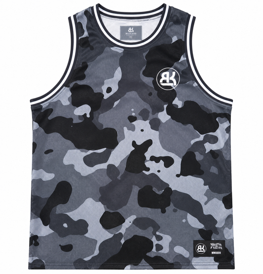 Mesh Tank Jersey - Black Camo